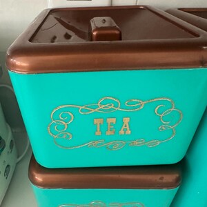 Set Di Barattoli In Gres Savannah Turquoise Da 3 Pezzi, Vintage, Microonde E Lavastoviglie - 4