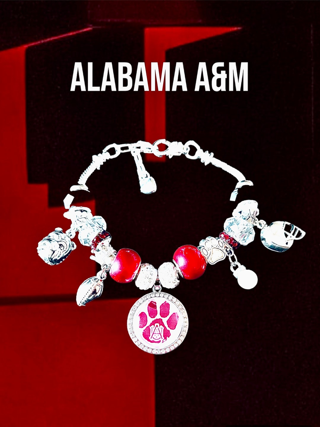 HBCU Alabama A&M University Charm Bracelet Etsy