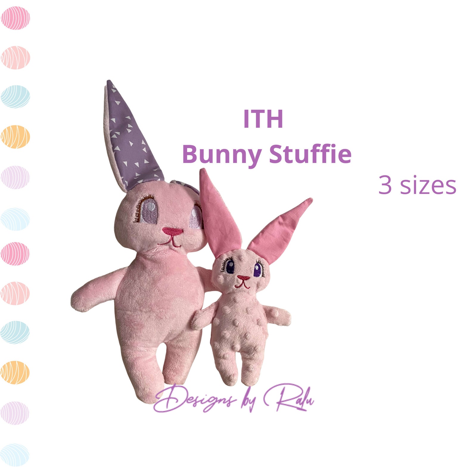 ITH in the Hoop Bunny Stuffie,machine Embroidery Design Pattern, Plush ...