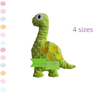ITH in the hoop Dinosaurier Stickdatei Stickmuster Stofftier Plüschtier, im Hoop Spielzeug Muster, Dino Stickdatei schnell einfach Plüschtier diy