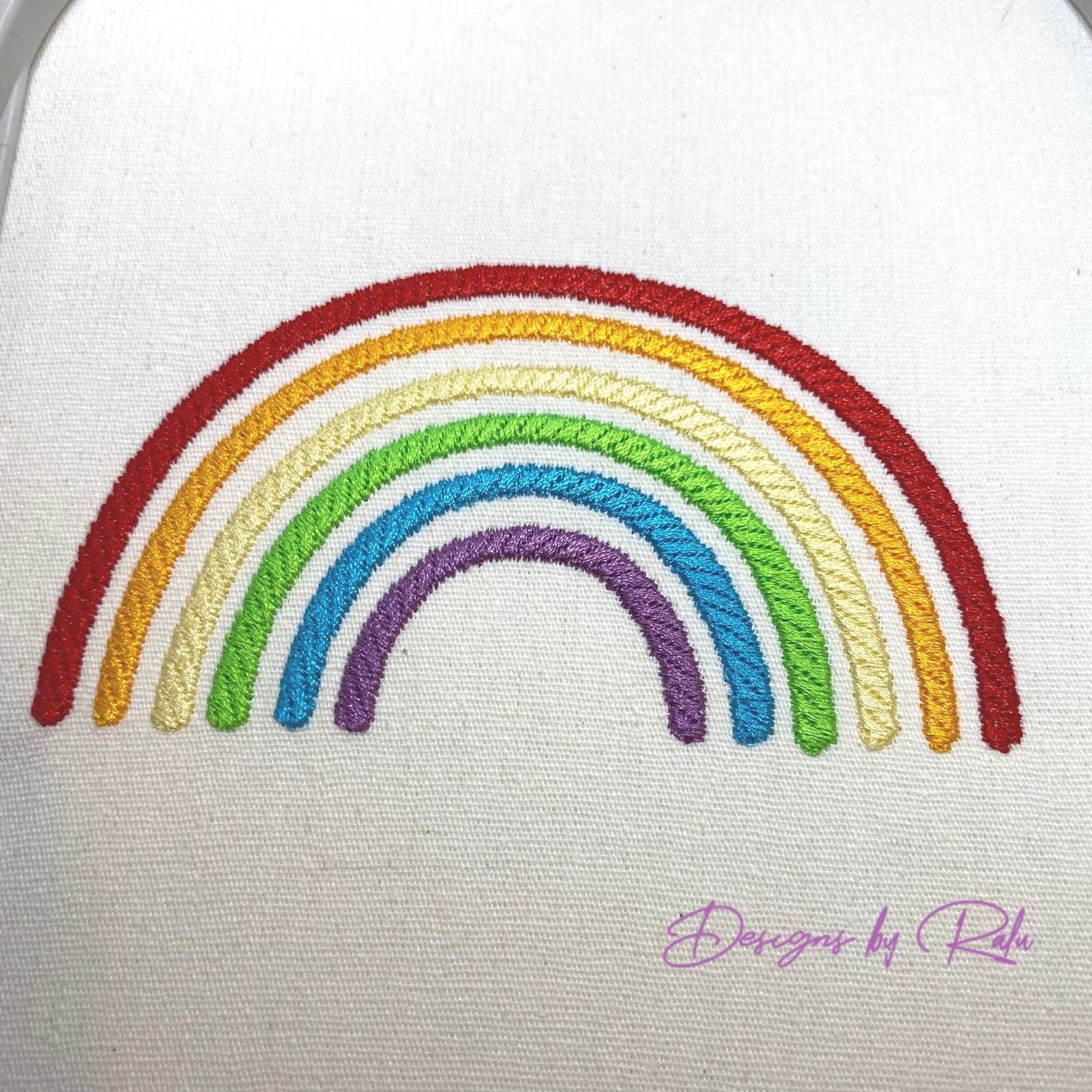 Rainbow Machine Embroidery Design, Rainbow Embroidery, Rainbow Colors