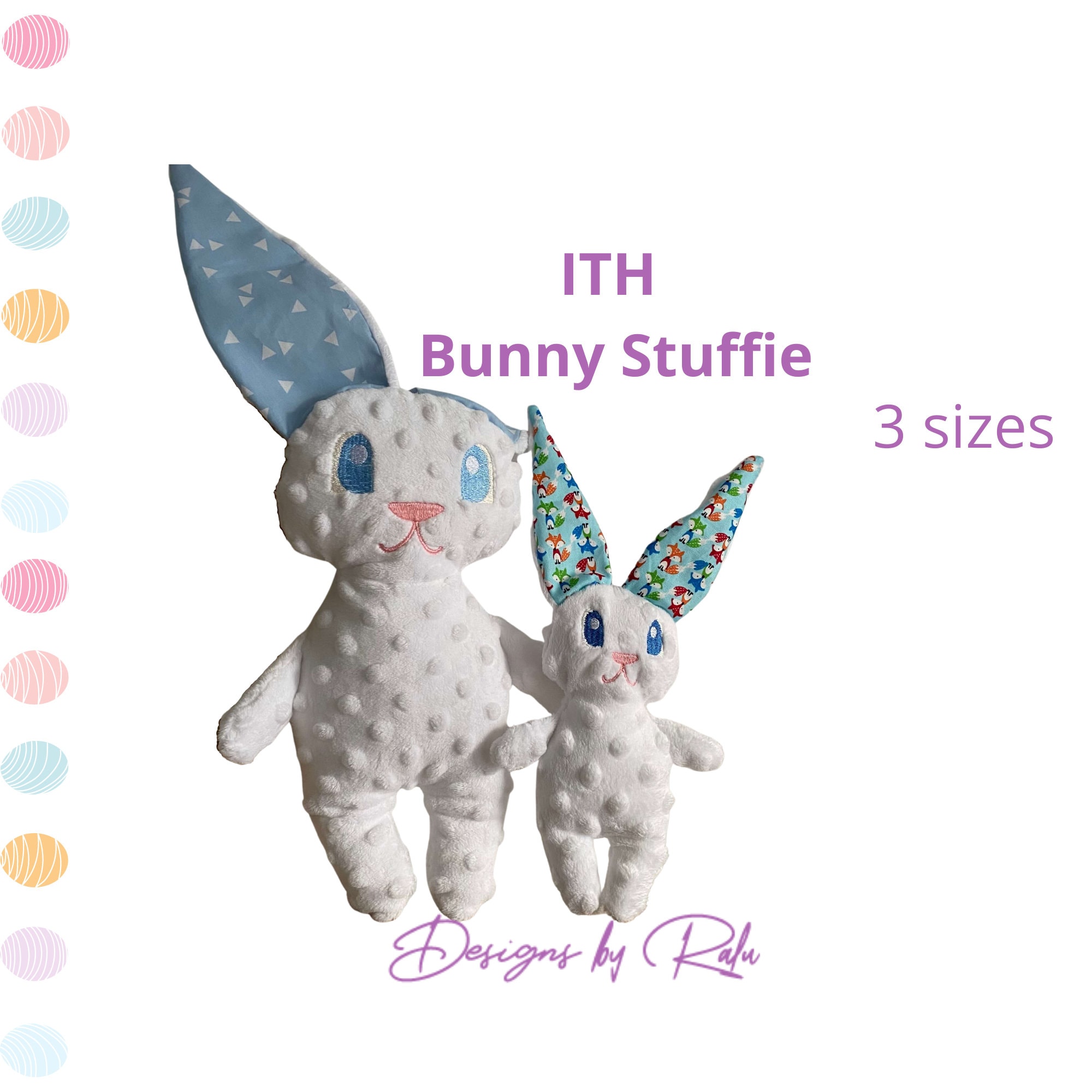 ITH in the Hoop Bunny Stuffie,machine Embroidery Design Pattern, Plush ...