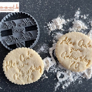 Birthday cookie cutter / cookie stamp with age
