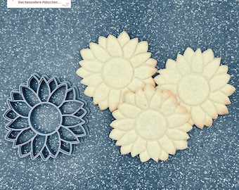 Sunflower cookie cutter / cookie stamp
