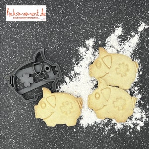 Formina per biscotti/timbro per biscotti con maiale fortunato