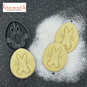 Easter egg bunny cookie cutter / cookie stamp
