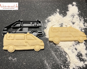 Emergency medical vehicle - NEF cookie cutter / cookie stamp