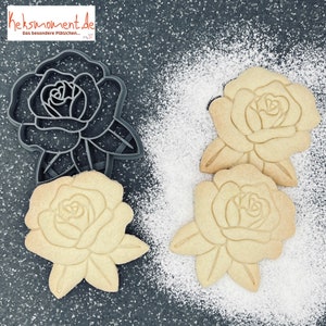Rose cookie cutter / cookie stamp