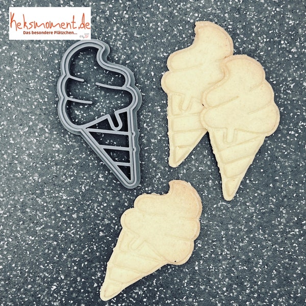 Ice cream cone cookie cutter / cookie stamp