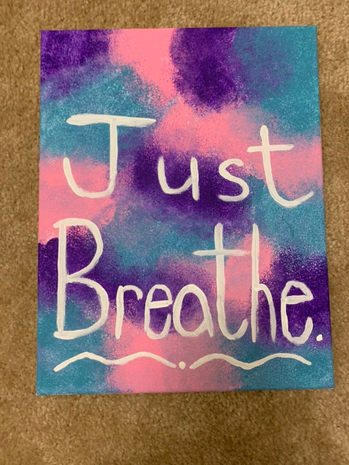 Just Breathe Canvas Painting Etsy