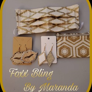 Earring giftsets, Face Mask, FoxxBling, Coin Purse