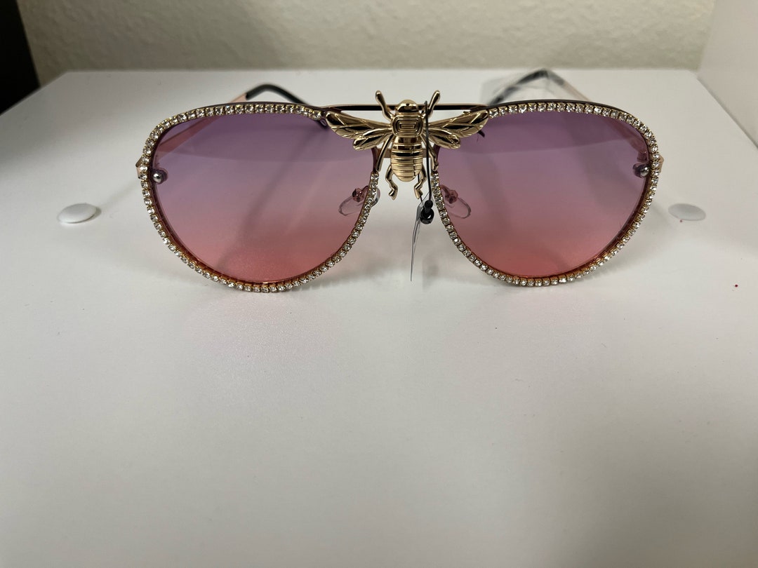 Honey Bee Sunglasses With Bumblebee In The Middle Beautiful Bee
