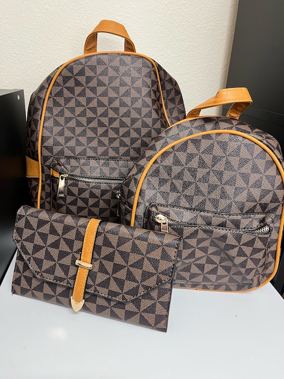 Backpack & wallet set Western Floral Buckle Rucksack Backpack Wallet Set – Zelris main image 3