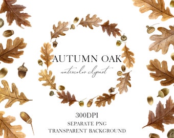Oak Leaf Clipart Etsy