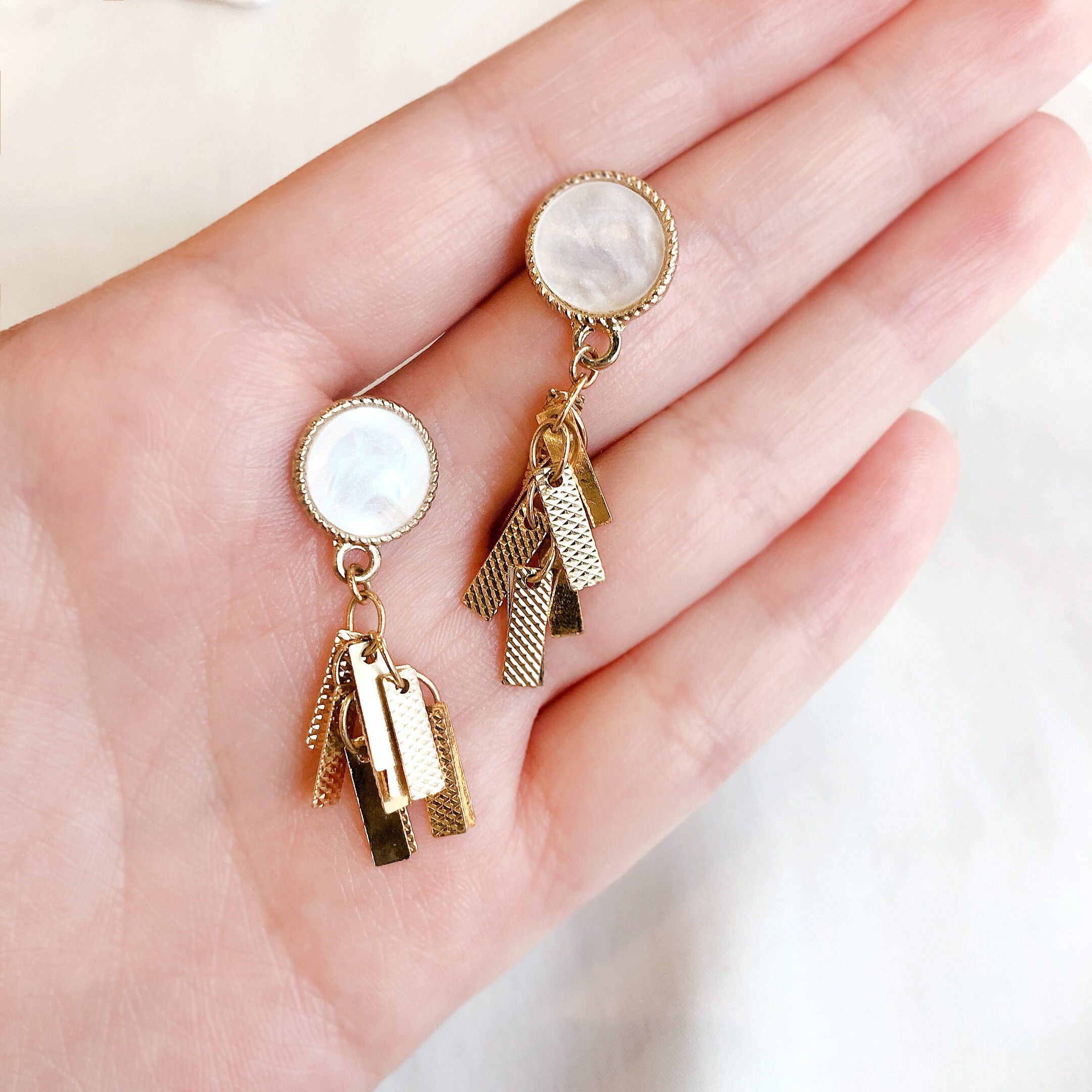 Chandelier Charm Earrings Drop Earrings Handmade Metal Etsy