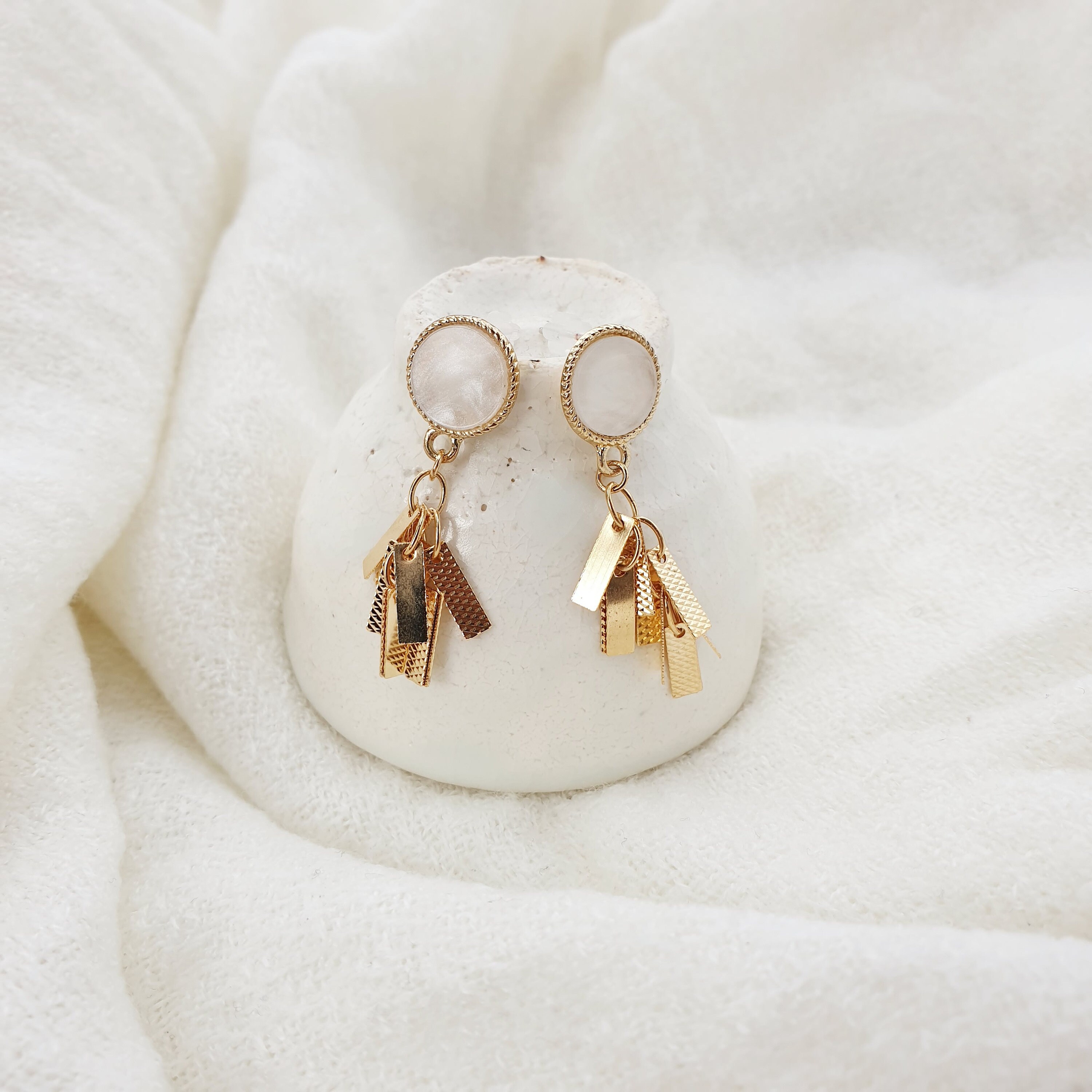 Chandelier Charm Earrings Drop Earrings Handmade Metal Etsy