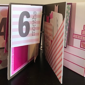 Baby Girl Scrapbook First Year Baby Book Baby Shower Gift Baby Girl Keepsake Book Baby Mini Album Newborn Book Baby Girl Book