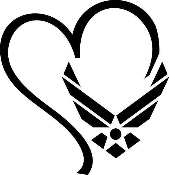 air force love heart