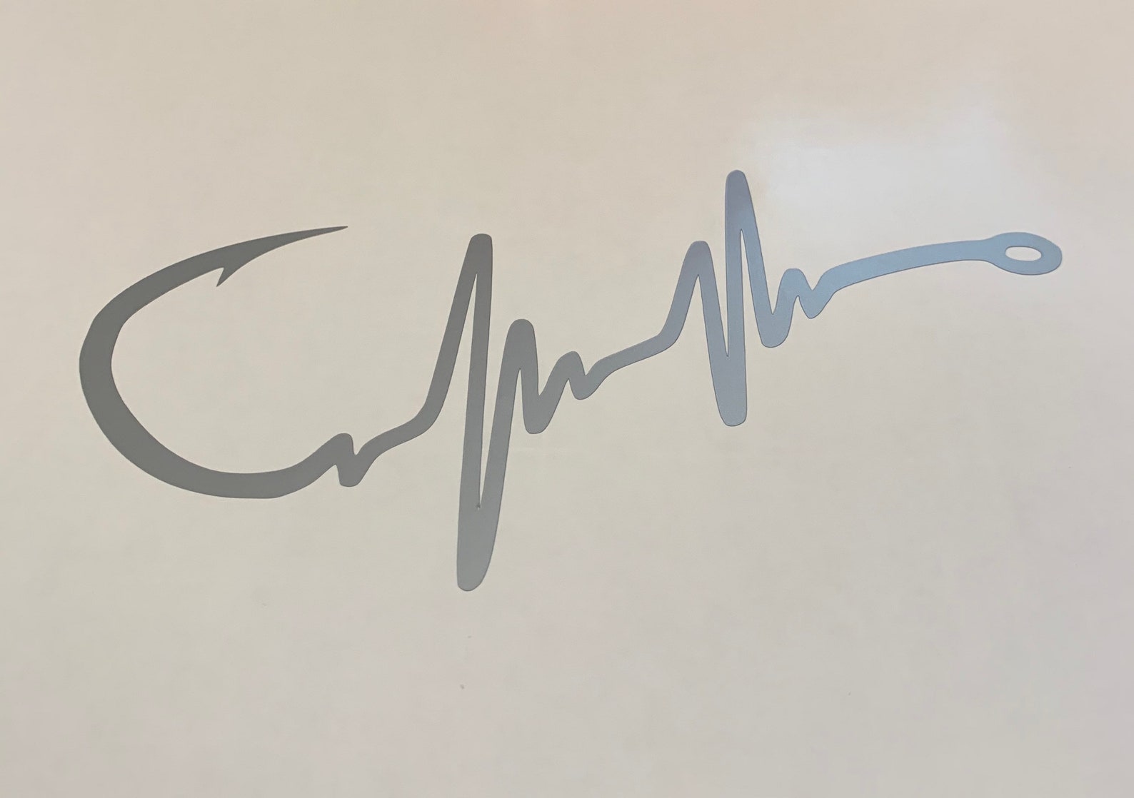 Fishing Hook Heartbeat Vinyl Decal Etsy