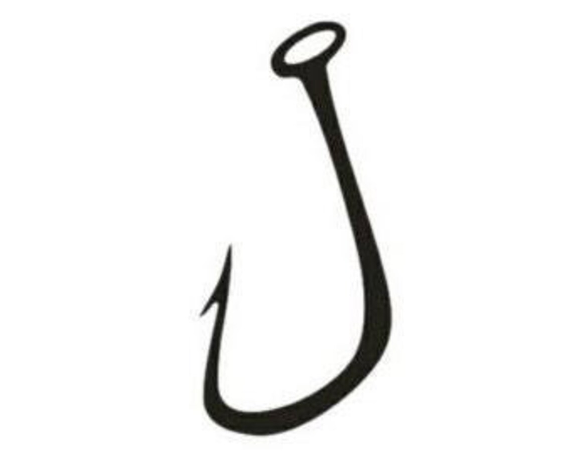 Fishing Hook Vinyl Decal image 1