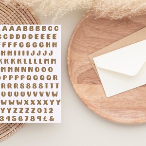 Alfabetstickers van 1 cm, alfabetletters, vinylstickers - kleine set alfabetstickers waarmee je je eigen project kunt maken