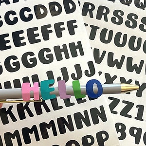 Pegatinas del alfabeto de la A a la Z, letras del alfabeto, etiquetas de vinilo: juego completo de pegatinas del alfabeto para que puedas crear tu propio proyecto