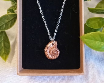 Selkie Collection | Handmade Copper Necklace Ammonite Shell Fossil Jewellery