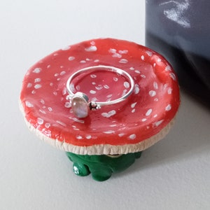 Fungi Froggy Handmade Clay Trinket Dish Frog Ring Holder image 5