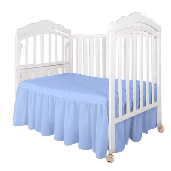 Dust Ruffle With Split Corners 100 Cotton for Nursery Etsy