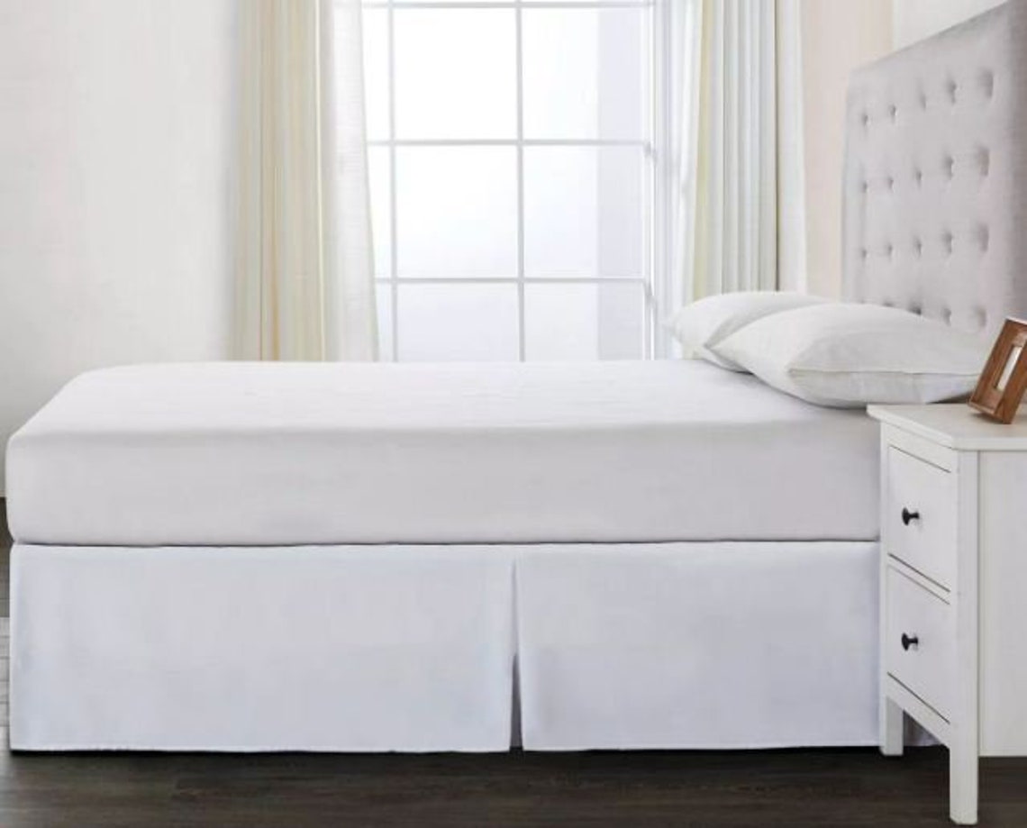 Adjustable Bed 1 Piece Wrap Around Tailored Bed Skirt Velcro Etsy