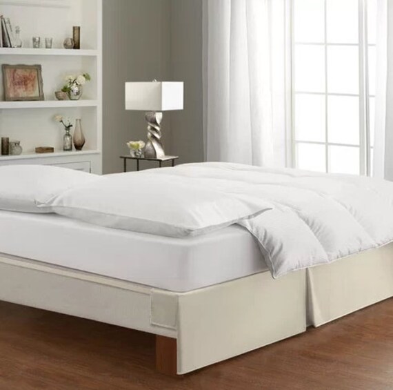 400 TC 1 Piece Wrap Around Tailored Bed Skirt Solid Extra Drop Etsy