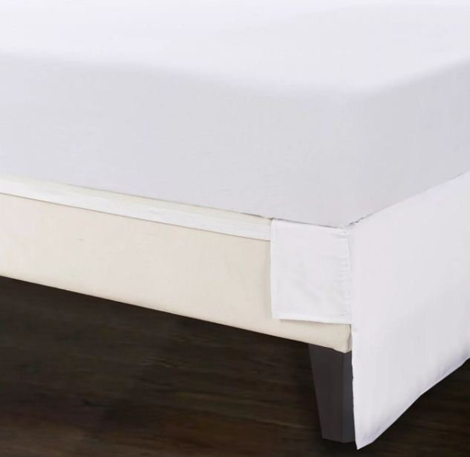 Adjustable Bed 1 Piece Wrap Around Tailored Bed Skirt Velcro Etsy