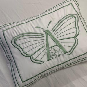 100% Cotton Sateen Hotel Stitch Euro/Pillow Sham Classic Embroidery Border with monogram