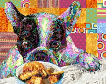 All I Need is a Cookie Quilt Pattern, Dogl Fabric Collage, Raw Edge Applique Pattern