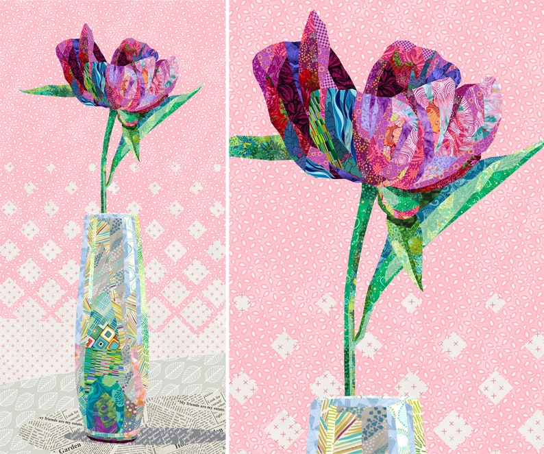 FLOWER IN A VASE quilt pattern Etsy