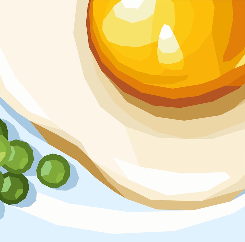 FRIED EGG Quilt Pattern. Fabric Collage Etsy