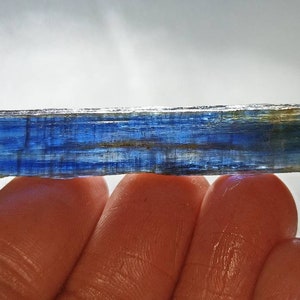 Raw Nepal Kyanite Crystal Slice: Gemmy Blue Rough (52.20ct)