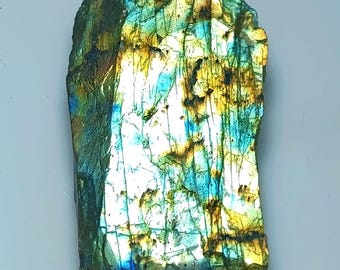 1 pc Madagascar Natural Labradorite Slab Raw High Flash spectrolite Labradorite free shape slice Rough Labradorite slab chakra healing stone