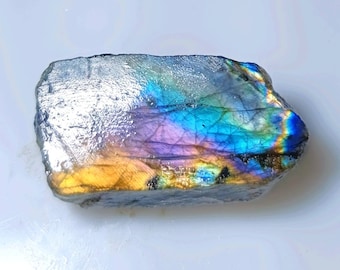 1 pc Madagascar Natural Labradorite Slab Raw High Flash spectrolite Labradorite free shape slice Rough Labradorite slab chakra healing stone