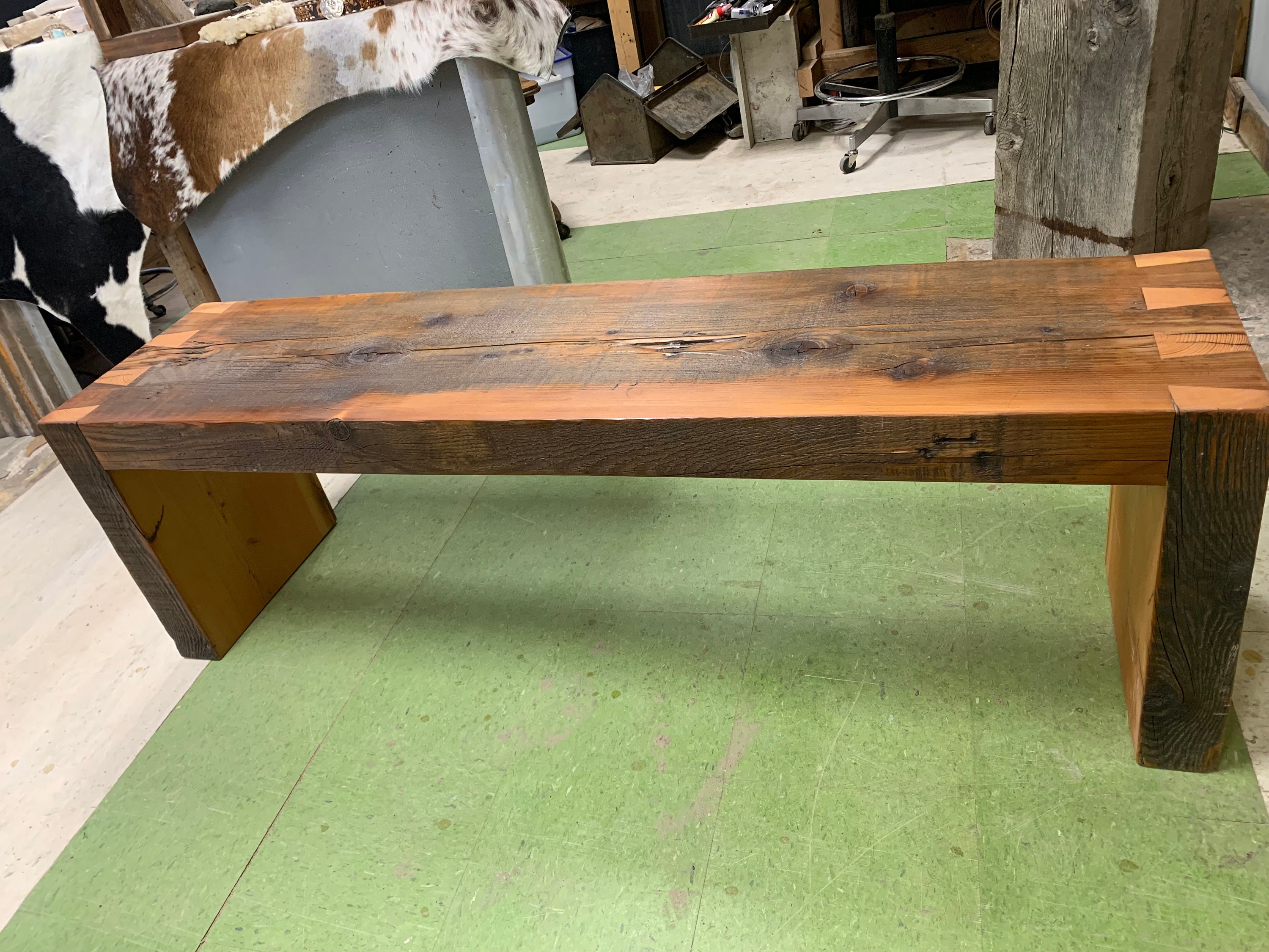 Reclaimed Dovetail Bench Etsy