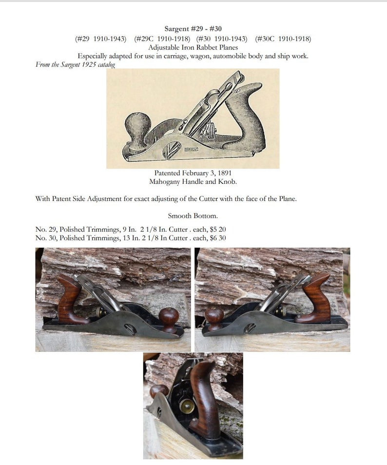 The Sargent Hand Plane Reference Guide For Collectors & Woodworkers: Second Edition image 7