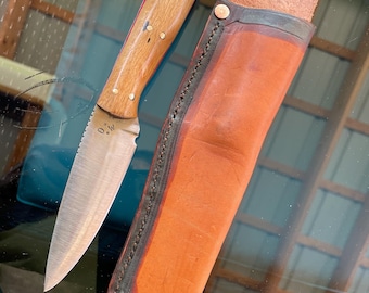 Custom Made Every Day Carry Knife with Grape Vine Spine Profile
