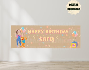 Ms. Teacher | Banner Template | Birthday Banner | EDITABLE DIGITAL FILE | Canva Edit | Customizable | Walgreens Printable