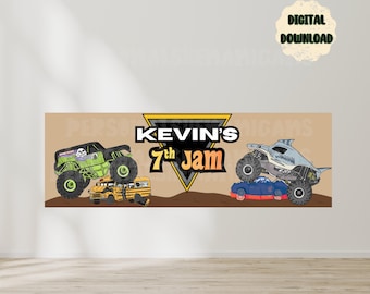 Monster Truck Banner Template | Editable Canva Design (Digital Download) | Walgreens Printable