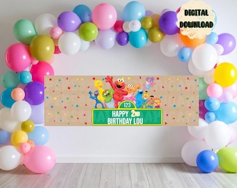 Second Street | Banner Template | Birthday Banner | EDITABLE DIGITAL FILE | Canva Edit | Customizable