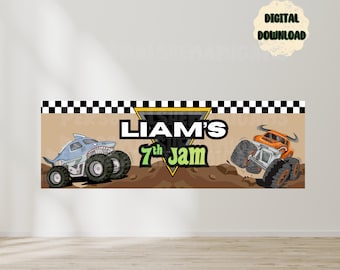 Monster Truck Banner Template | Editable Canva Design (Digital Download) | Walgreens Printable