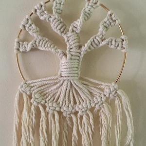 Art mural attrape-rêves en macramé Arbre de vie
