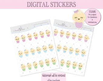 Mood Digital Stickers | Emoticon Stickers |  Pre-cropped For Goodnotes | Individual PNG | Journal Planner Stickers | Notability | Xodo