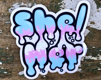 She/Her Slimy Pronoun Sticker