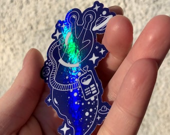 Holographic Space Slug Sticker